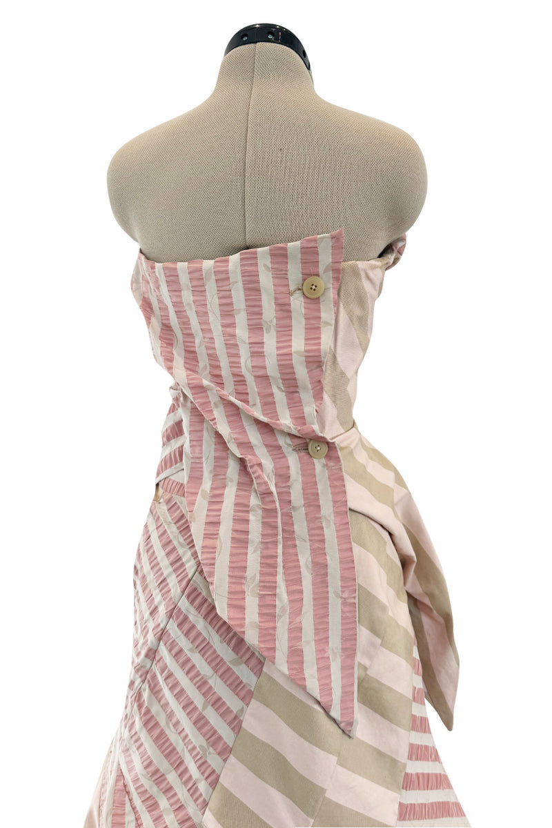 Fall 2005 Vivienne Westwood 'Propaganda' Runway Stripe & Tulle Corset & Skirt Dress Set
