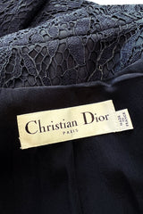 Fabulous 2004 Cruise Christian Dior by John Galliano Deep Blue Lace Jacket Mini Dress