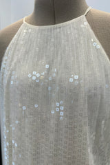 Chanel c.1997 Sequin with Thigh High Slit - 13.5" W