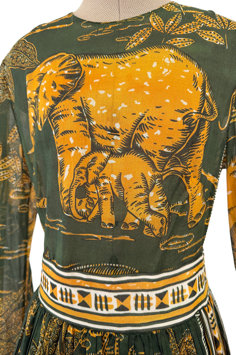 Spring 2016 Valentino by Pierpaolo Piccioli & Maria Grazia Chiuri Runway Elephant Printed Cotton Dress