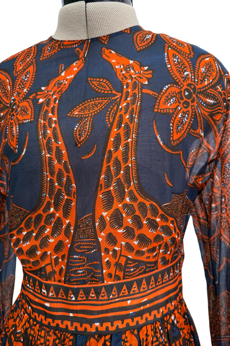 Spring 2016 Valentino by Pierpaolo Piccioli & Maria Grazia Chiuri Runway Look 50 Giraffe Printed Cotton Dress