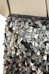 Easy-to-Wear Spring 2020 Emporio Armani Runway Look 59 Grey Silk Organza Silver Sequin Dress