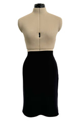 Pre-Fall 2011 Christian Dior by John Galliano Black Silk Suit w Back Flared Skirt & Gathered Detailed Jacket