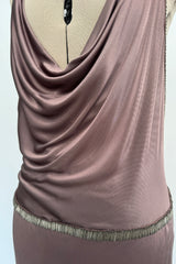 Gucci 2010-11 Deep Mauve Backless Jersey Dress