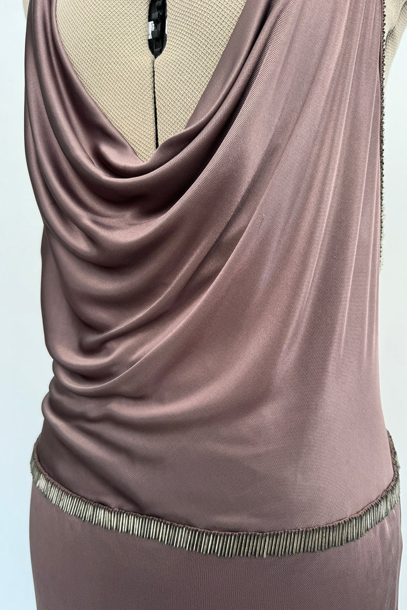 Gucci 2010-11 Deep Mauve Backless Jersey Dress