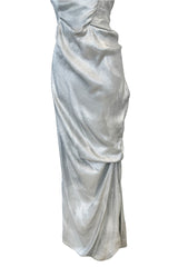 Limited Edition 2012 Vivienne Westwood Red Carpet Capsule Collection Silver Sequin Strapless Dress