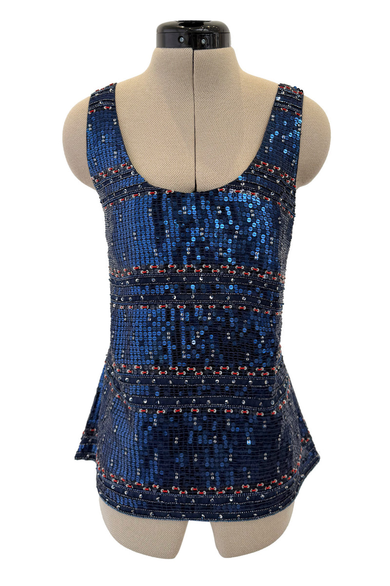 Fantastic Fall 1998 Giorgio Armani Runway, Ad Campaign & Exhibit Silk Skirt w Sequin Tank Top Set