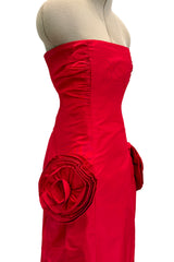 Modern Valentino by Pierpaolo Piccioli Homage to the Fall 2004 Runway Look 53 Strapless Red Silk Dress