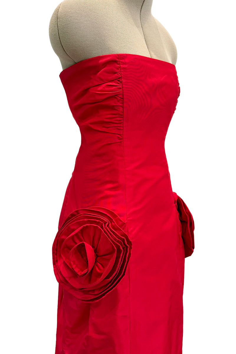 Modern Valentino by Pierpaolo Piccioli Homage to the Fall 2004 Runway Look 53 Strapless Red Silk Dress