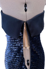 Outstanding Spring 2011 Giorgio Armani Runway Look 60 & Ad Campaign Strapless Blue Sequin Dress