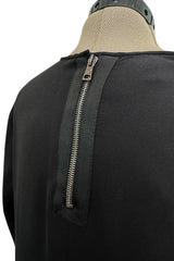 Chic & Simple Fall 2001 Gucci by Tom Ford Runway Look 20 Black Silk Side Zipper Sheath Dress