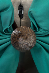 Fall 1988 Yves Saint Laurent Haute Couture Runway Look 79 Strapless Dress w Bows & Matching Cape