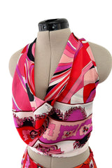 Amazing Spring 2012 Emilio Pucci by Peter Dundas Runway Look 12 Pucci Print Silk Top & Skirt Set