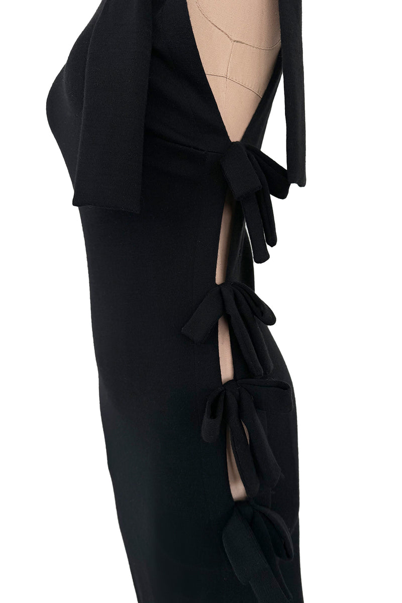 Early 2000s John Anthony Couture One Off Single Sleeve Jersey Dress w
