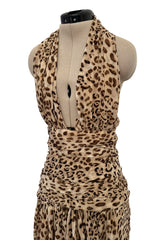 Gorgeos Spring 2007 Jean Louis Scherrer by Stephane Rolland Leopard Print Silk Chiffon Dress