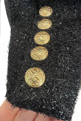 Gorgeous Fall 2013 Balmain by Olivier Rousteing New w Tags Metallic Eyelash Mini Dress