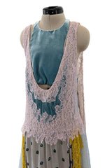 Amazing Spring 2018 Valentino by Pierpaolo Piccioli Runway Look 64 Lace, Silk & Velvet Halter Dress Set