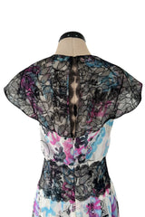 Spectacular Cruise 2007 Chanel by Karl Lagerfeld Chanel Print Silk Chiffon Dress
