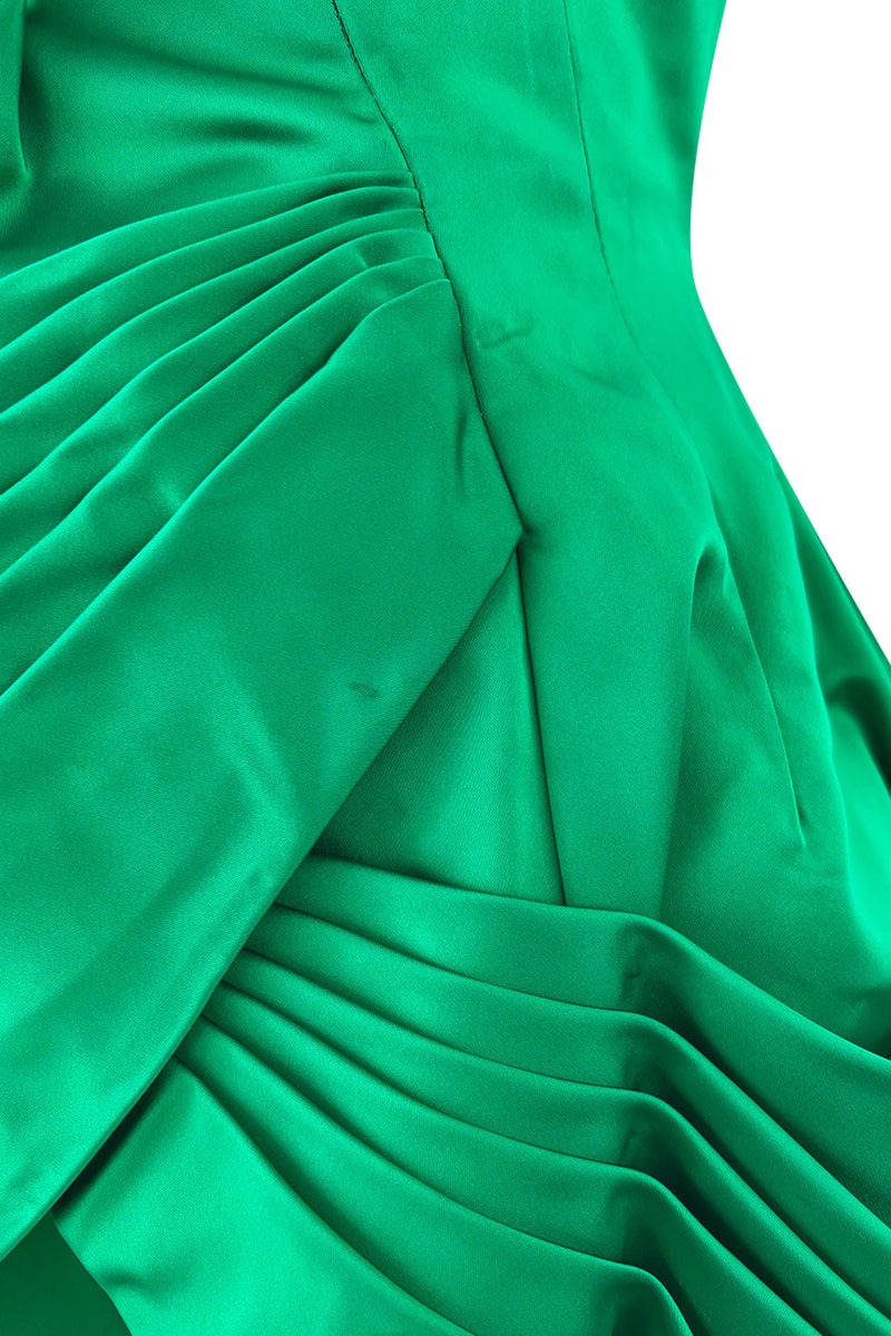 Unusual 1950s Symphony Fashions Brilliant Green Hourglass Dress w Unus Shrimpton Couture Unusual 1950s Symphony Fashions Brilliant Green Hourglass Dress w Unus Shrimpton Couture