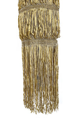 Dreamiest Cruise 2011 Chanel by Karl Lagerfeld Gold Ribbon & Metallic Gold Cord Knit Dress