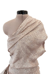 Spectacular Spring 2011 Lanvin by Alber Elbaz Pale Metallic Gold Silver Lame One Shoulder Dress