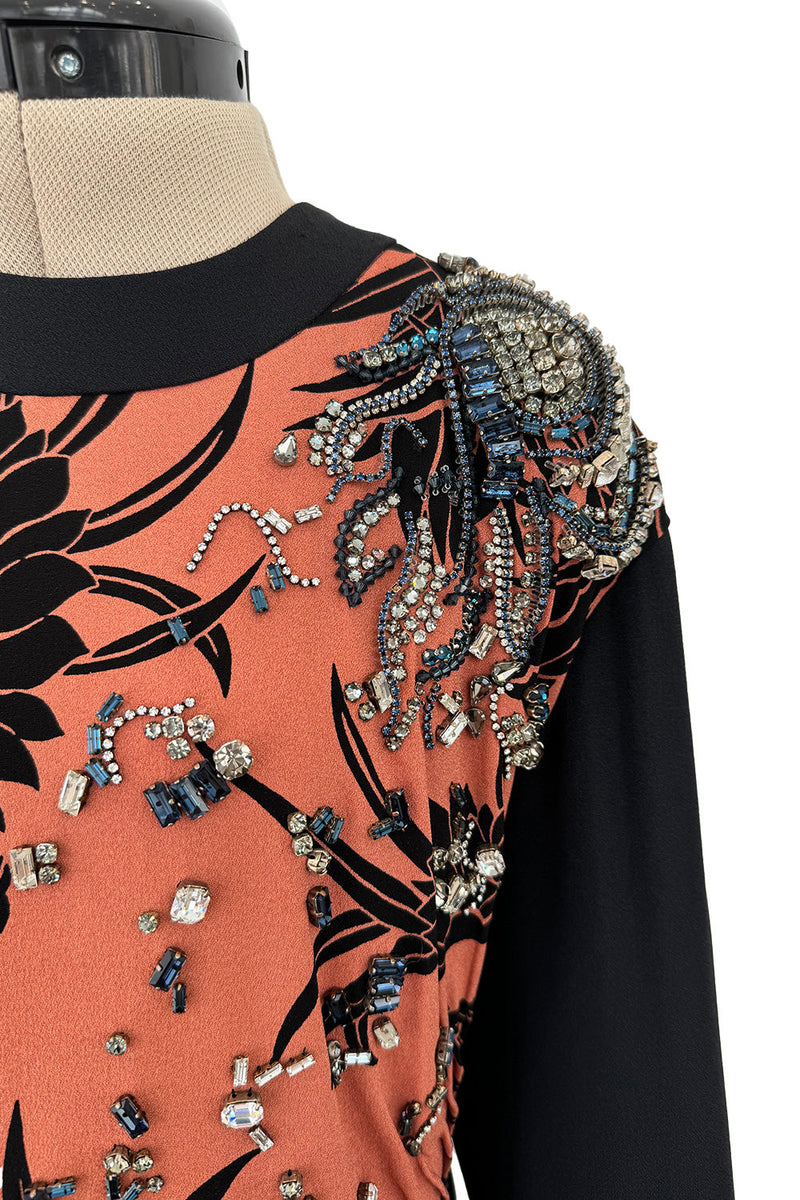 Highly Documented Resort 2014 Prada Runway & Ad Campaign Dress w Hand Set Crystal Detailing