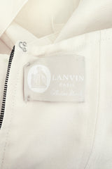 Gorgeous 2013 Lanvin Blanche by Alber Elbaz Strapless Ivory Silk Wedding Dress w Back Bow & Ruffle