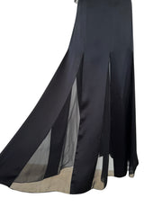 Prettiest Fall 2009 Chanel by Karl Lagerfeld Runway Look 55 Black Silk & Chiffon Dress