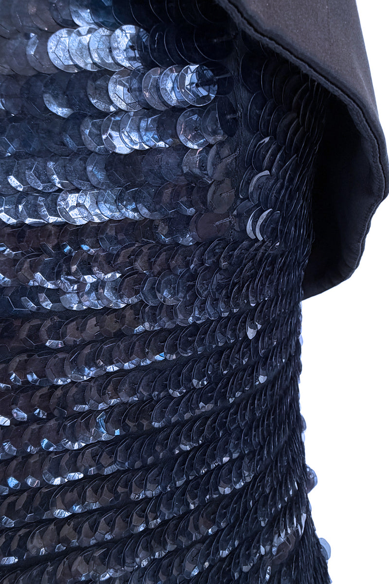 Outstanding Spring 2011 Giorgio Armani Runway Look 60 & Ad Campaign Strapless Blue Sequin Dress