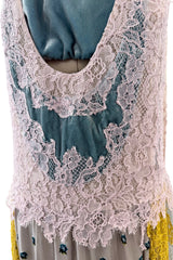 Amazing Spring 2018 Valentino by Pierpaolo Piccioli Runway Look 64 Lace, Silk & Velvet Halter Dress Set