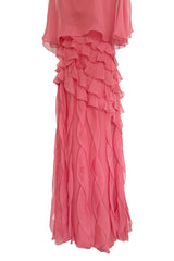 Fall 2010 Valentino Maria Grazia Chiuri & Pierpaolo Piccioli Runway Look 37 Off Shoulder Ruffle Dress