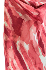 Fantastic Spring 2005 Roberto Cavalli Coral Runway Print Dress w Phenomenal Ruffled Skirt