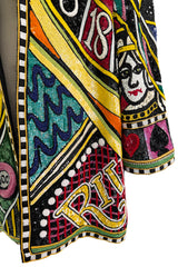 Incredible 1980s Bob Mackie Main Label Fully Sequin & Beaded Oversized Casino Themed Jacket
