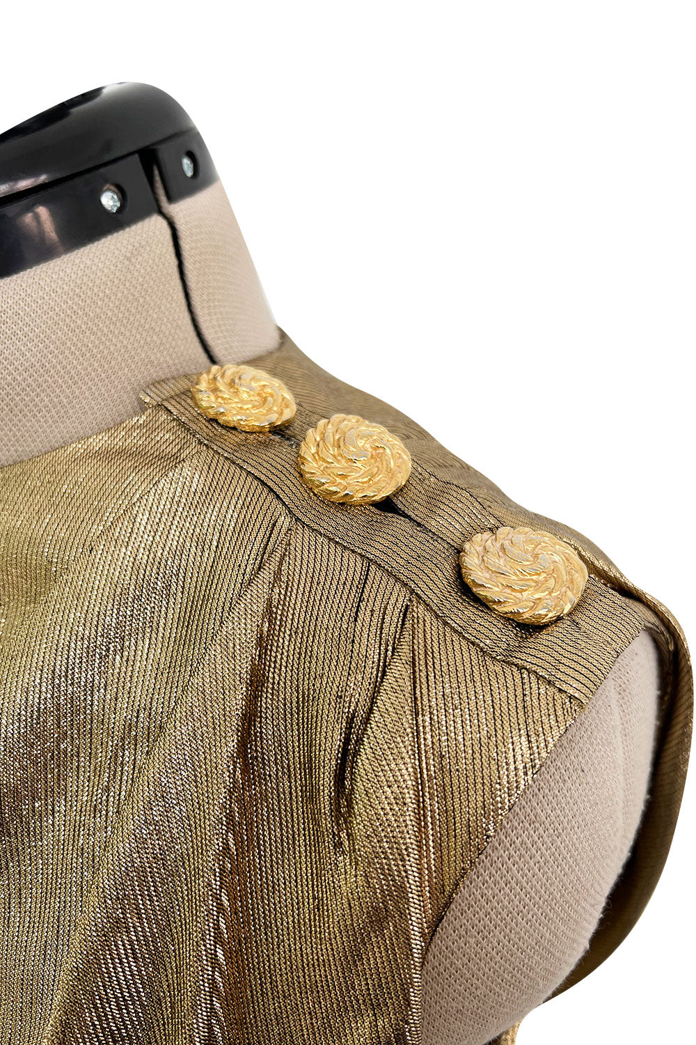 Iconic Fall 1991 Yves Saint Laurent Runway Slinky Gold Lame Dress w Go –  Shrimpton Couture