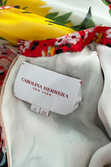 Prettiest Spring 2019 Carolina Herrera by Wes Gorden Runway Look 25 Silk Chiffon Floral Print Dress