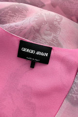 Prettiest Spring 2019 Giorgio Armani Runway Look 38 Dusty Pink Silk Organza Printed Floral Dress