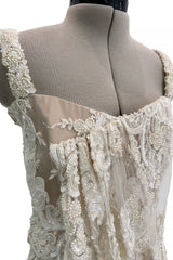 Outstanding Spring 1993 Giorgio Armani Runway Hand Beaded Sequin & Pearl Skirt & Corset Dress Set