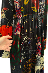 Fall 2015 Chloe by Clare Waight Keller Velvet Closing Runway Look 45 Velvet Patchwork Dress