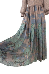 Chic Cruise 2020 Christian Dior by Maria Grazia Chiuri Runway Look 107 Metallic Print Dress w Full Sleeves