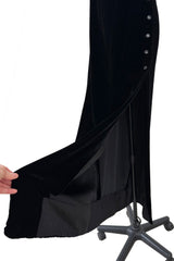 Suberb Fall 1970 Christian Dior Haute Couture by Marc Bohan Minimalist Black Velvet Column Dressress