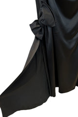 Stupendous Spring 2008 Valentino Runway One Shoulder Black Dress w Bow Details & Slit