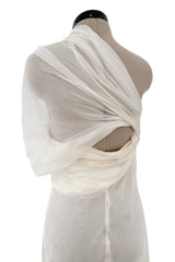 Cruise 2010 Christian Dior by John Galliano Runway Version in White Silk Chiffon Draped Dress