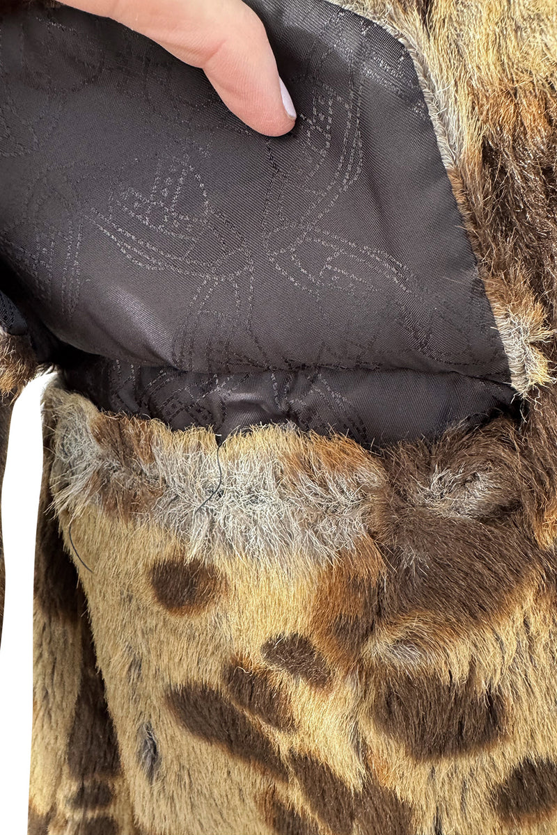 2000s Vivienne Westwood Red Label Faux Fur Reissue Leopard