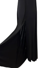 Chic Spring 2000 Chanel by Karl Lagerfeld Runway Sleeveless Black Jersey Tent Swing Dress
