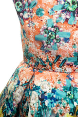 Prettiest Spring 2014 Mary Katrantzou Runway Look 19 Printed Beaded Mini Dress w Full Skirt