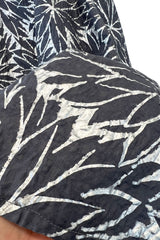 Amazing 1950s Fred Perlberg Hand Painted Silver & Gray Strapless Dress w Pleated Shelf Bust