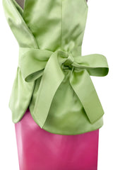 Yves Saint Laurent Spring 1985 Haute Couture Runway Pink & Mint Green Set
