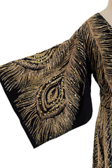 Pre-Fall 2016 Saint Laurent by Hedi Slimane Runway Look 37 Gold Metallic Thread & Sequin Feather Dress