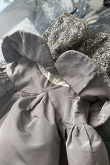 Incredible Fall 1996 Nina Ricci by Gerard Pipart Haute Couture Runway Strapless Silver & Gold Dress