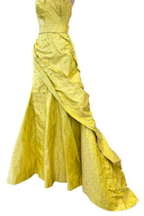 Rare Fall 2007 Nina Ricci by Olivier Theyskens Runway Look 38 Gold Metal Thread Dress